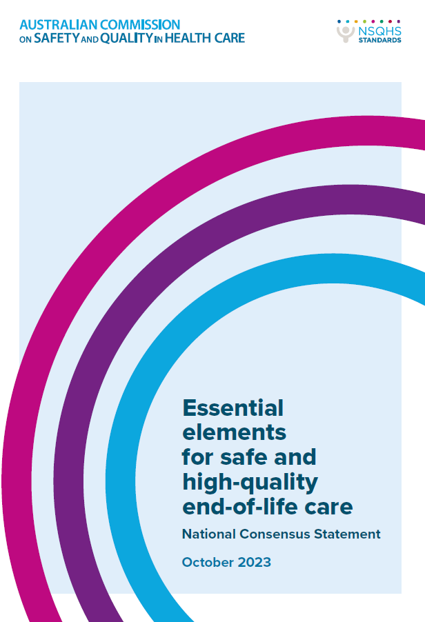 Front cover End-of-life care - National Consensus Statement - Adults