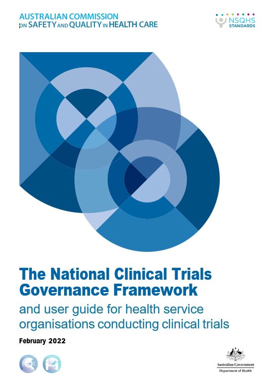 image of the cover page of the national Clinical Trials Governance Framework and user guide