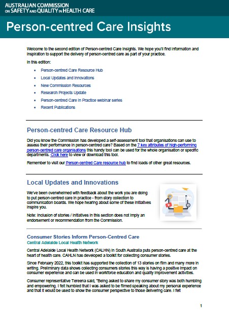 Thumbnail for person-centered care insights newsletter - issue #2