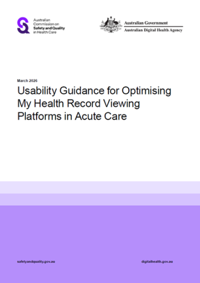 Usability Guidance for Optimising My Health Record Viewing Platforms in Acute Care