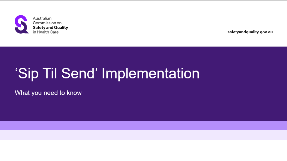 Thumbnail - sip til send slidedeck for clinician education