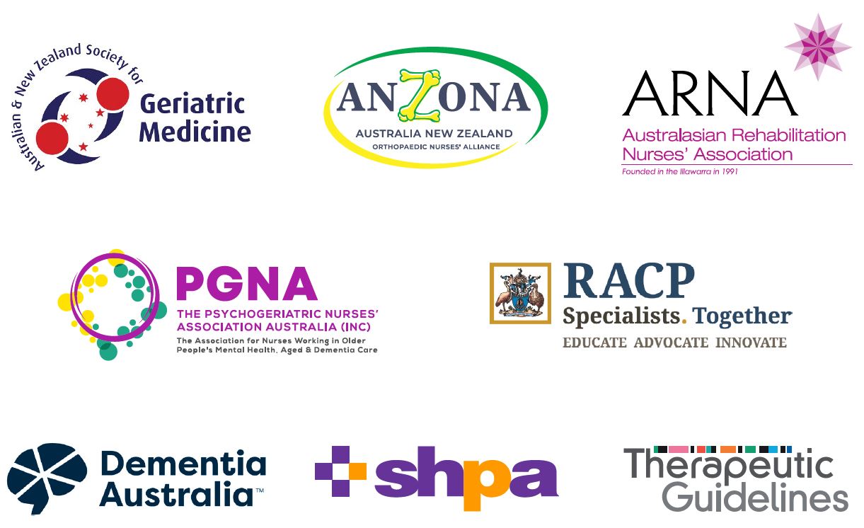 Delirium Clinical Care Standard - endorsing orgs logos 2