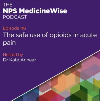 NPS Medicinewise Podcast episode 46 The safe use of opioids in acute pain