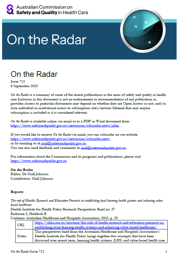 Front page image of On the Radar Issue 712