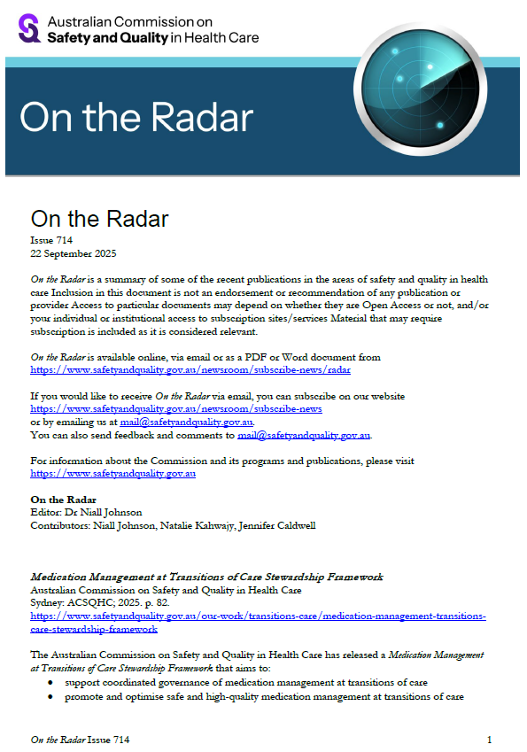 Front page image of On the Radar Issue 714