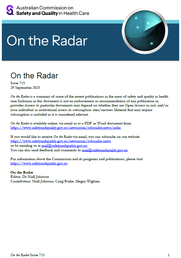 Front page image of On the Radar Issue 715