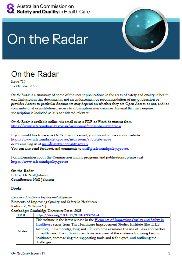 Front page image of On the Radar Issue 717