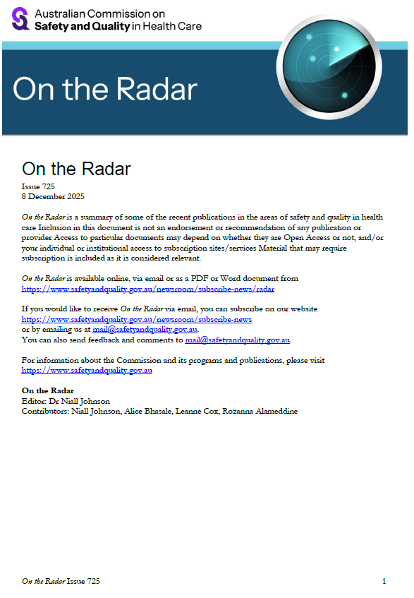 Front page image of On the Radar Issue 725