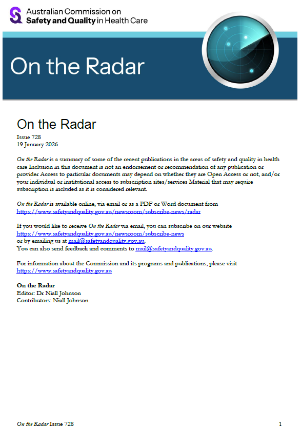 Cover image of On the Radar Issue 728