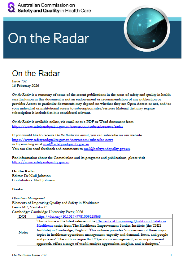 Front page image for On the Radar Issue 732