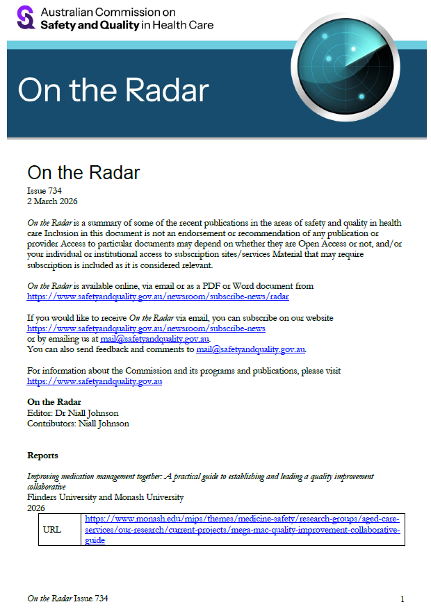 Front page image for On the Radar Issue 734
