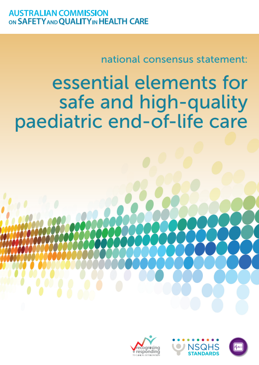  paediatric end-of-life care consensus statement Front cover