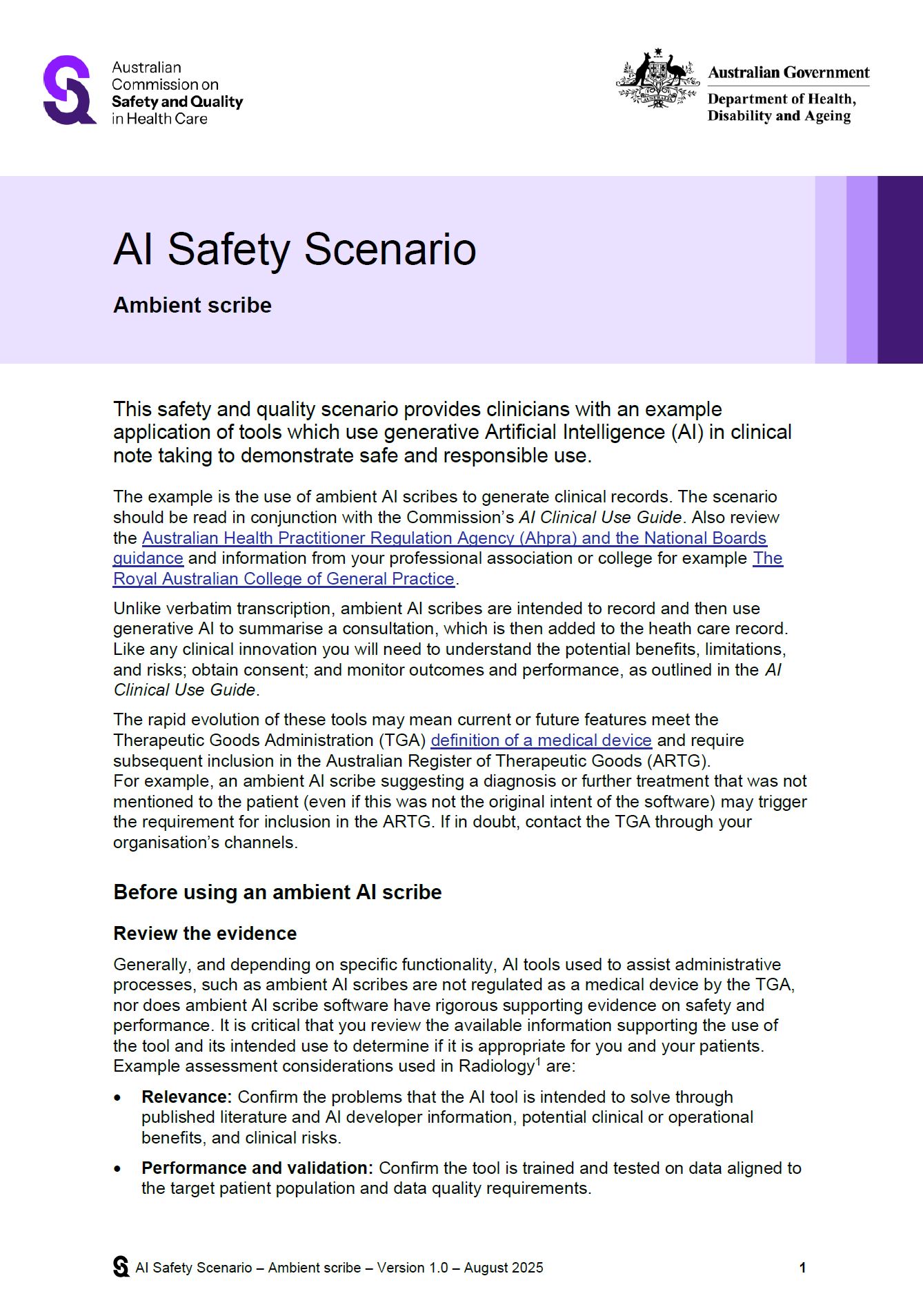 AI Safety Scenario - Ambient Scribe