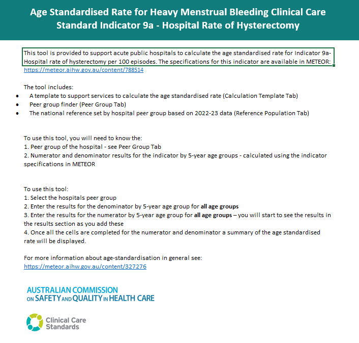 Calculation tool and reference population