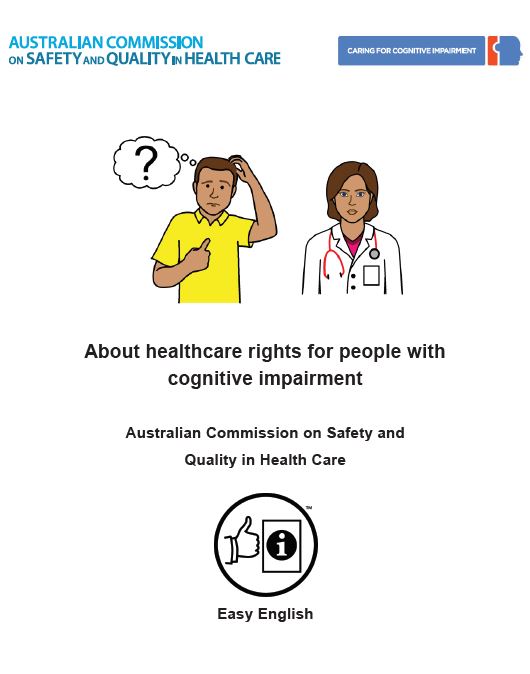 Front Cover Easy English Cognitive Impairment Consumer Guide