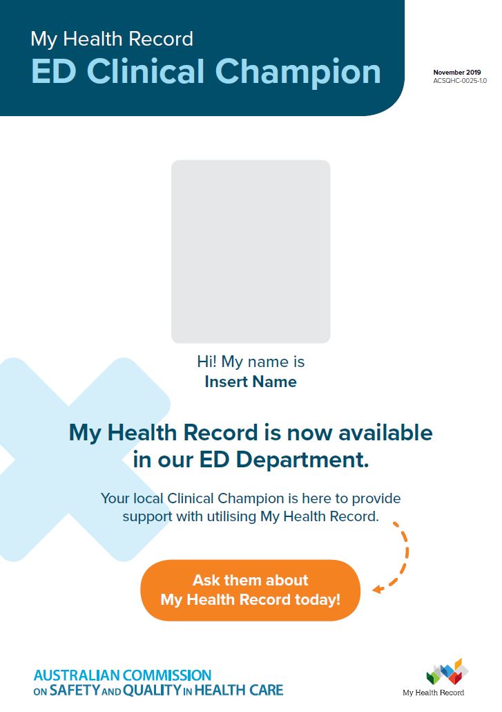My Health Record in ED Champions poster thumbnail