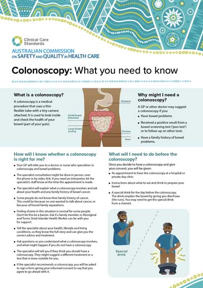 Colonoscopy Aboriginal Torres Strait Islander fact sheet
