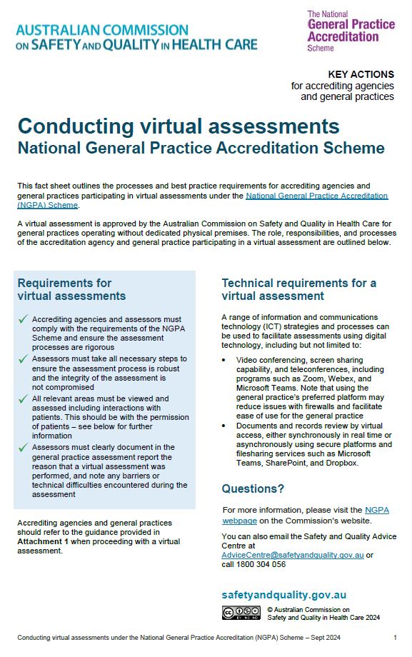 Conducting virtual assessments under the NGPA Scheme