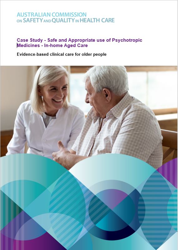 cover page with older person in their home receiving aged care services