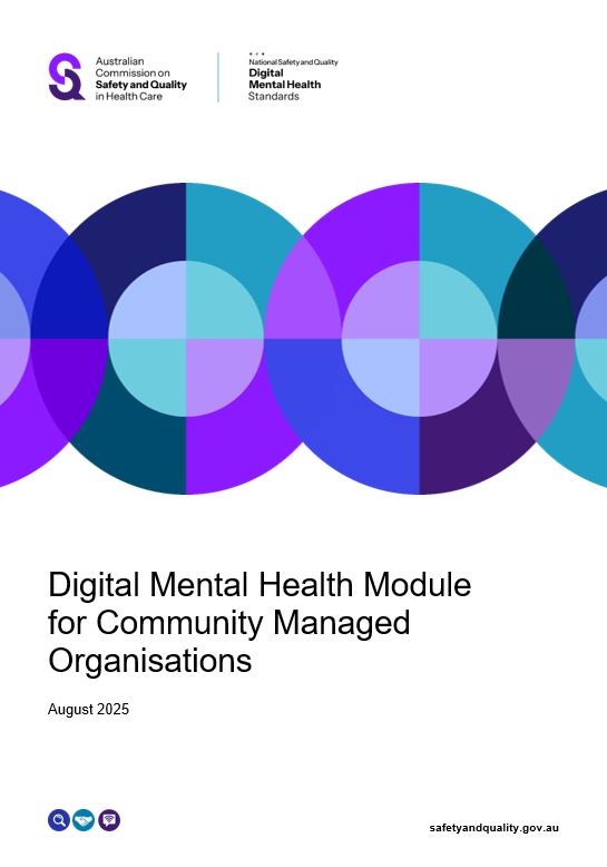 cover page for the digital mental health module for community managed organisations