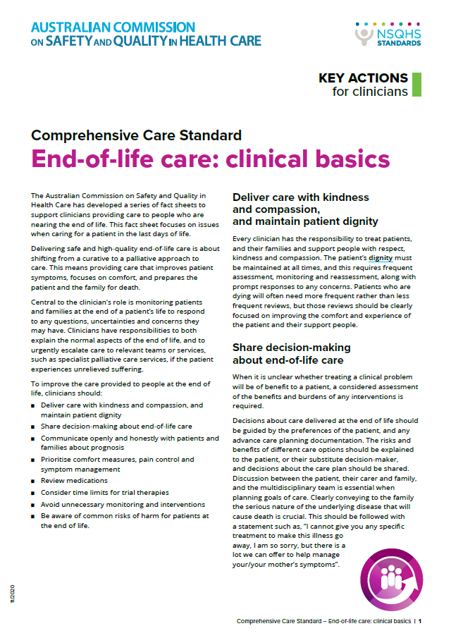 EOL Clinical basics fact sheet thumbnail pwc 2020