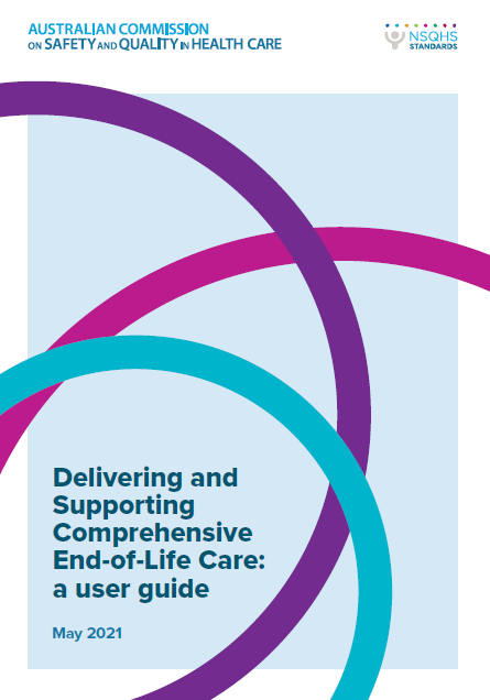 front cover of the user guide for delivering comprehensive end-of-life care