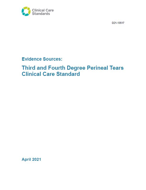 Thumbnail for Evidence Sources - Perineal Tears Clinical Care Standard