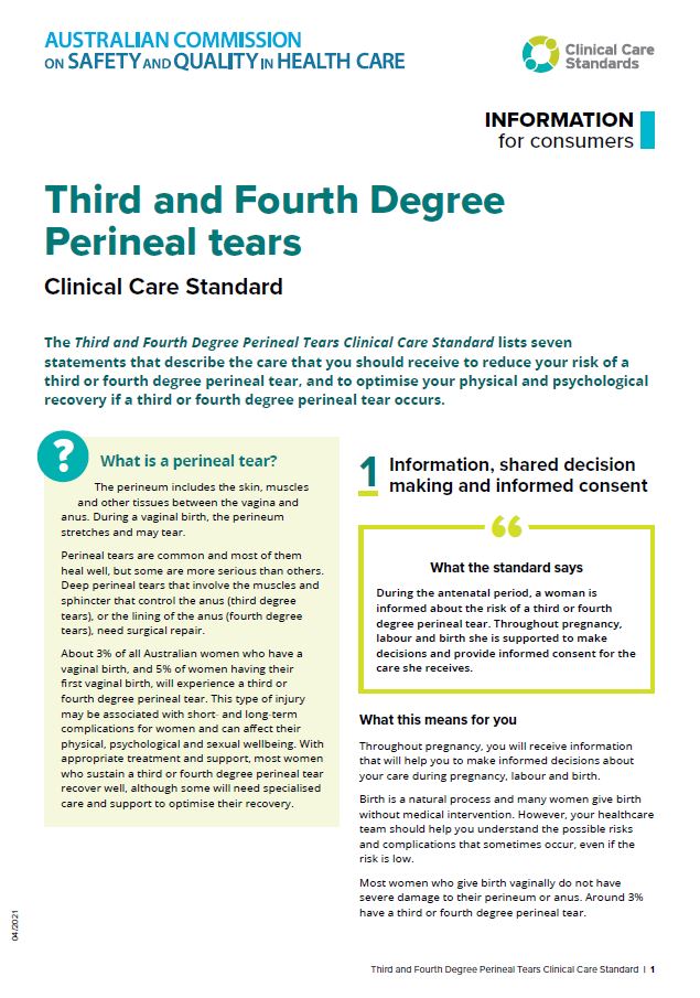 Thumbnail for Information for Women - Third and Fourth Degree Perineal Tears