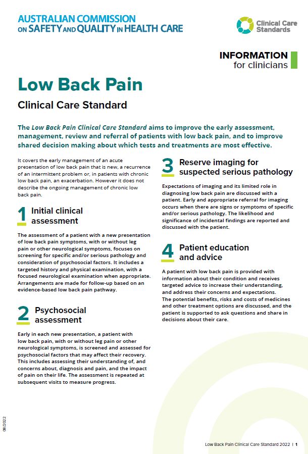 low back pain