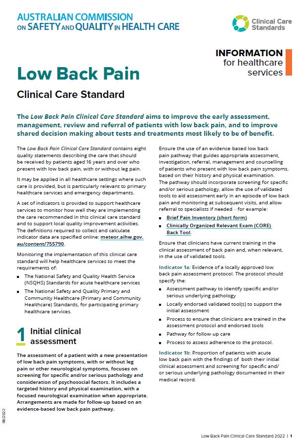 Low Back Pain