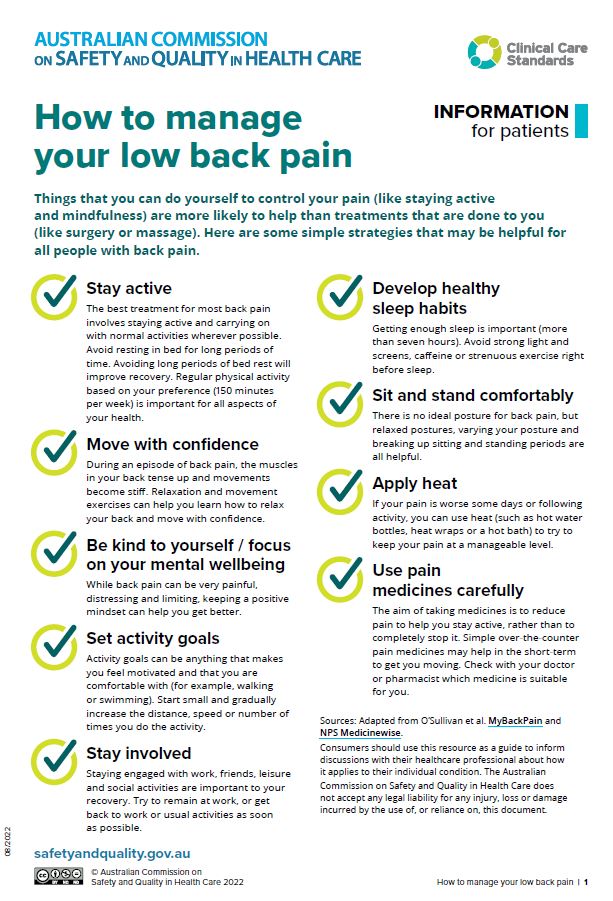 low back pain