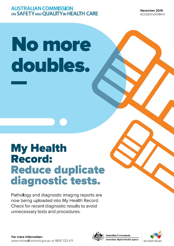 My Health Record poster - No more doubles