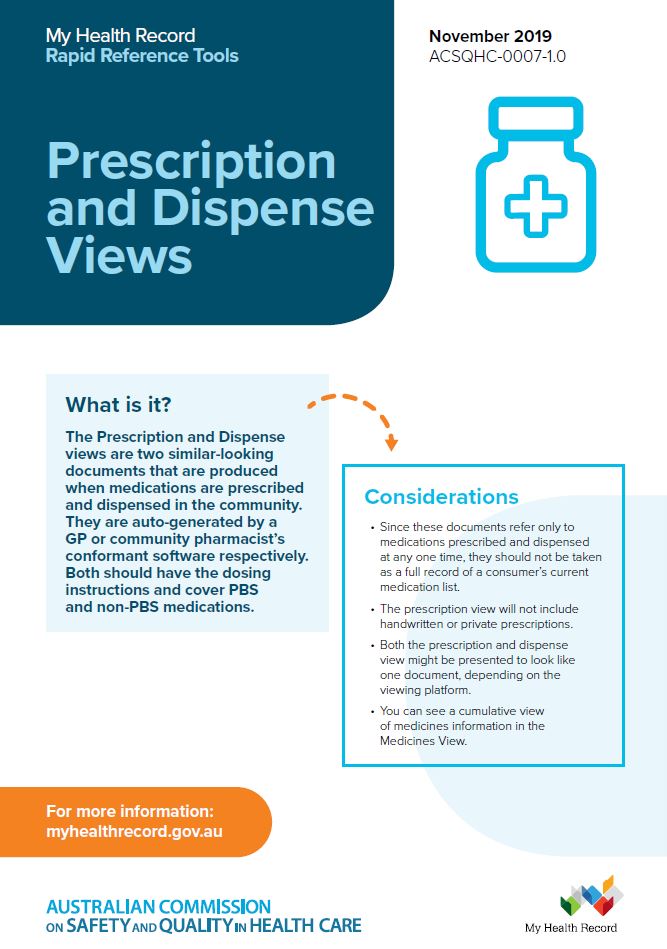 My Health Record Rapid Reference Tool 9 - Pathology and Diagnostic