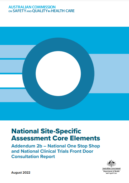 Addendum 2b – National One Stop Shop and National Clinical Trials Front Door Consultation Report 
