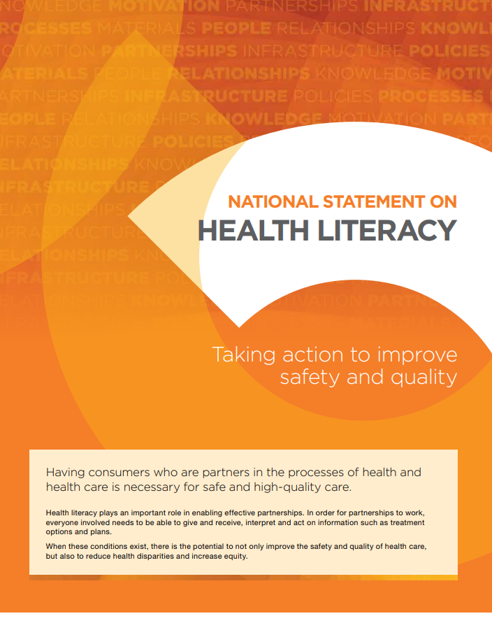 National statement on health literacy pwc
