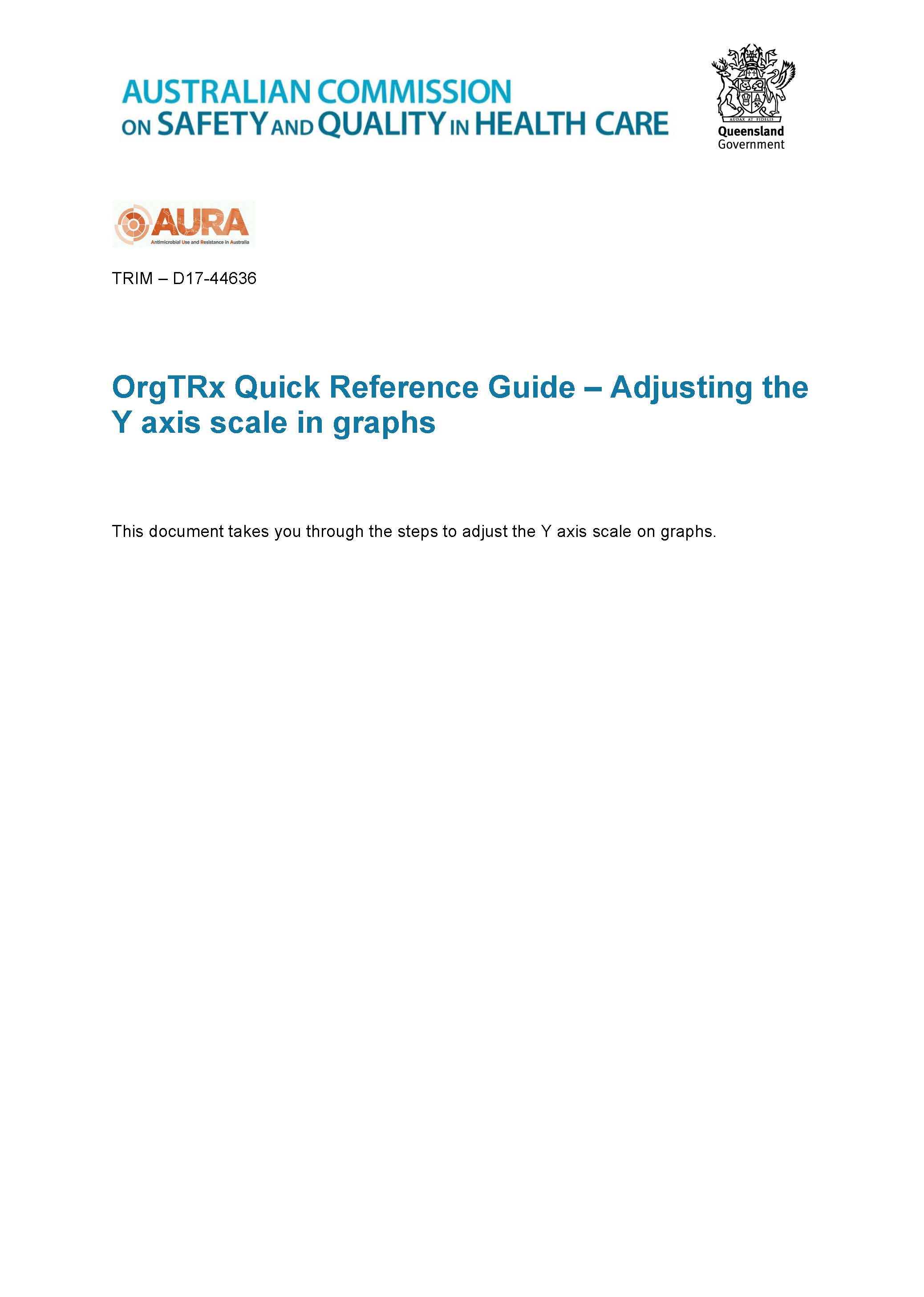 OrgTRx Quick Reference Guide – Adjusting the Y axis scale