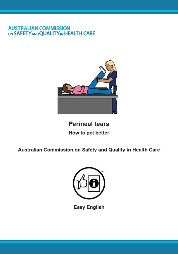A small pic of the cover of a user guide - how to get better from a Perineal Tear