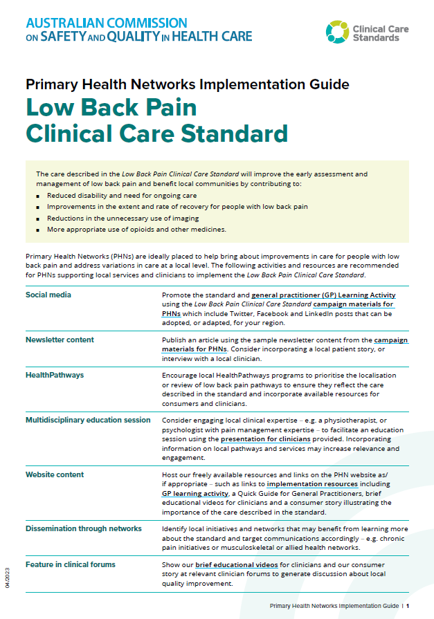 Low back pain