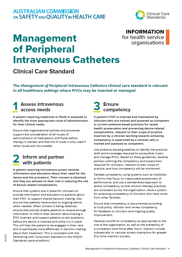 PIVC Health Services fact sheet