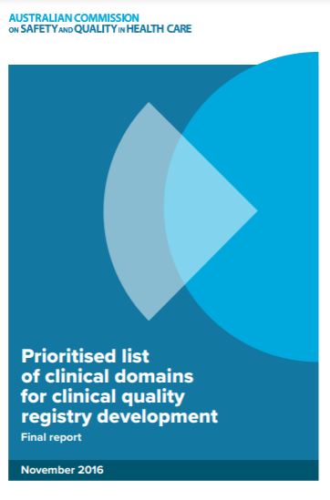 Prioritised list of clinical domains for clinical quality registry development