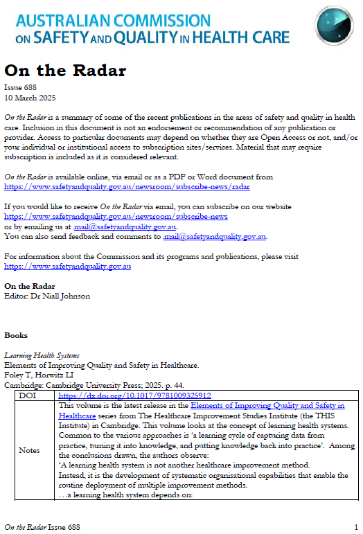 Image of On the Radar Issue 688