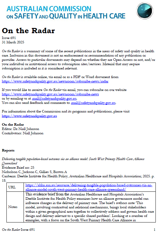 Image of On the Radar Issue 691