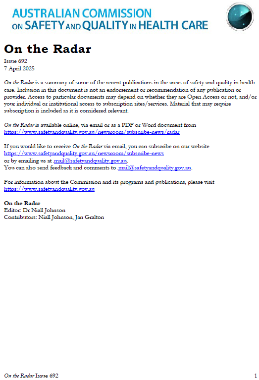 Image of On the Radar Issue 692