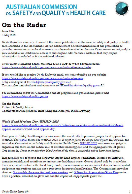 Image of On the Radar Issue 694