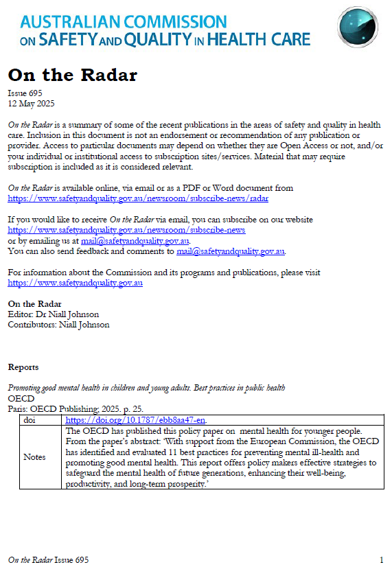 Image of On the Radar Issue 695