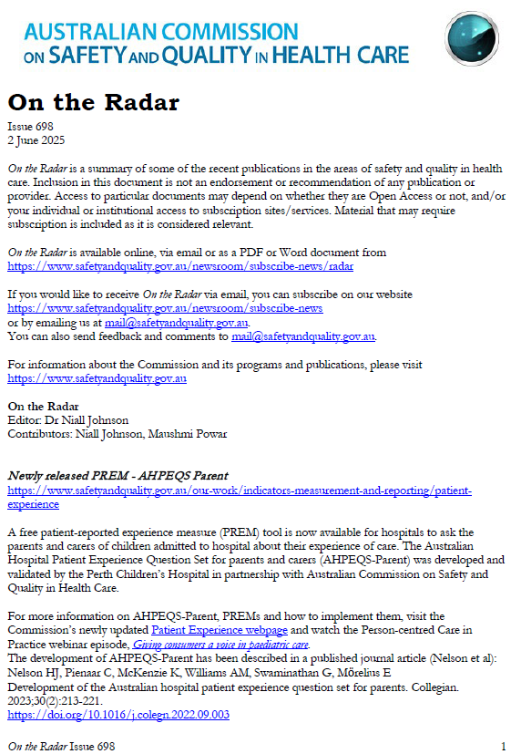 Image of On the Radar Issue 698