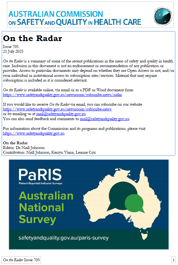 Front page image of On the Radar Issue 705