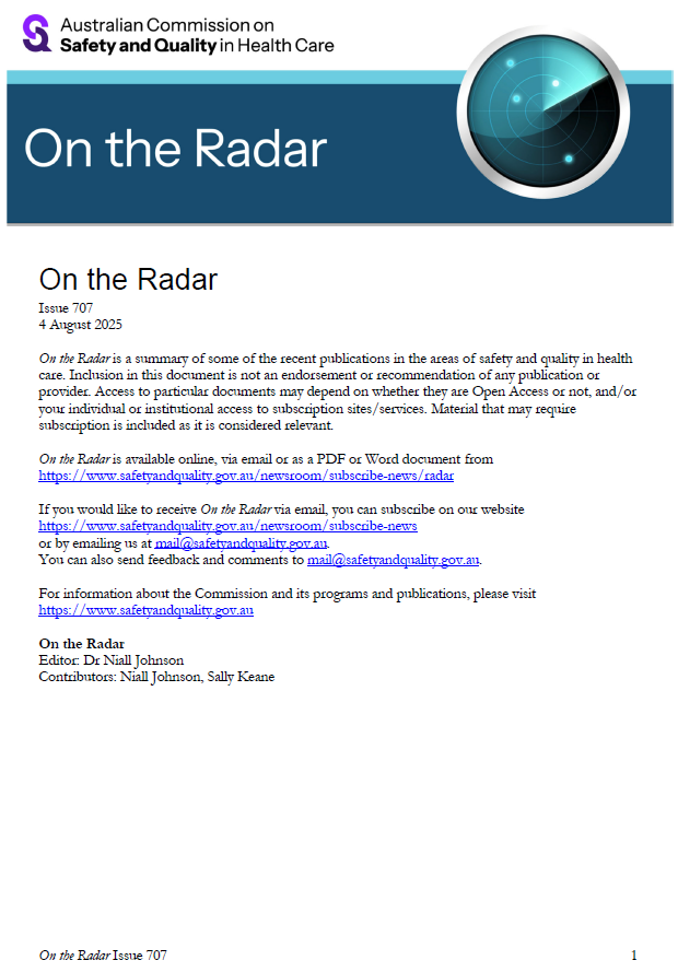 Front page image of On the Radar Issue 707