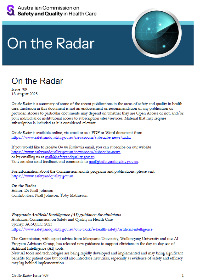 Front page image of On the Radar Issue 709