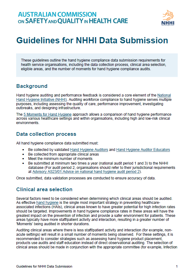 Thumbnail for resource on guidelines for NHHI data submission